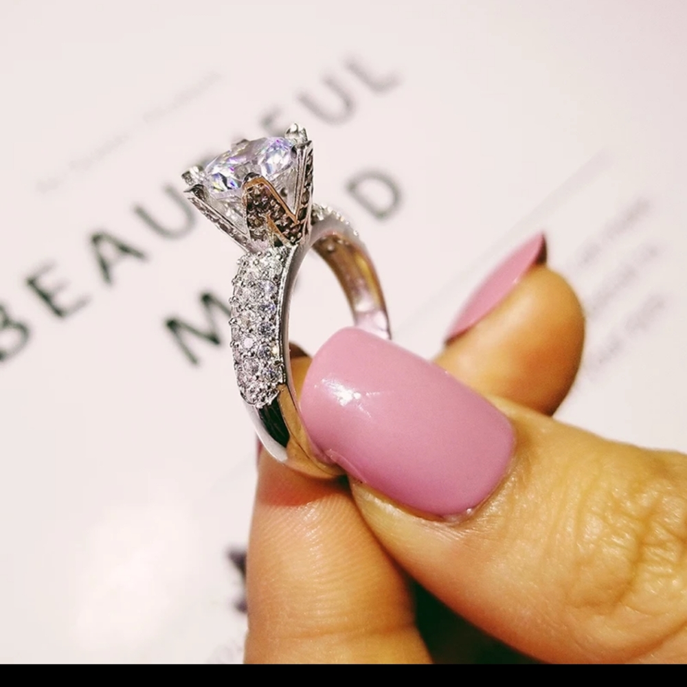 925 sterling silver ring set with stone